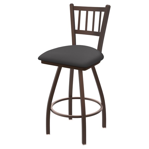 36" Swivel Bar Stool, Bronze Finish, Canter Storm Seat